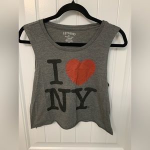 Cropped I ❤️ NY Tank - Size Medium